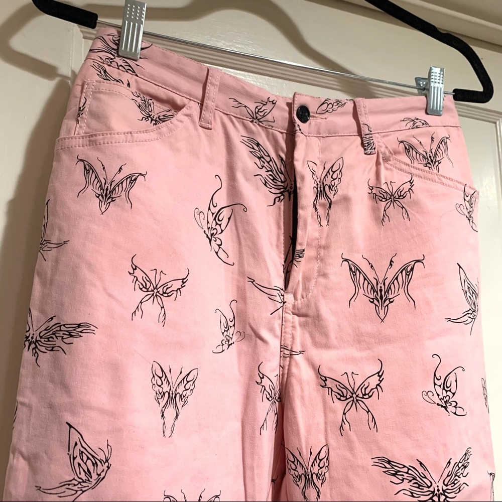Hot Lava pink tribal butterfly trouser
